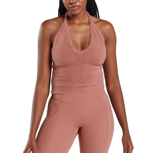 Whitney Simmons x Gymshark Eyelash Knit Canyon Red Halter Top Size S - Picture 2 of 9